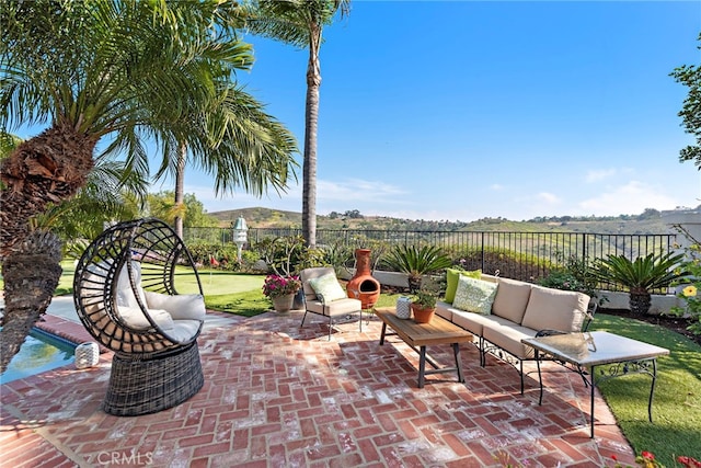 8 Capri, Laguna Niguel, CA 92677 - fenced backyard with an outdoor living space and a patio area