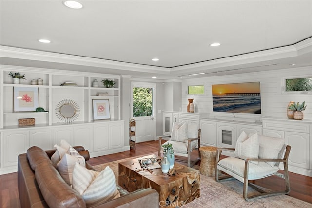 8 Capri, Laguna Niguel, CA 92677 - living area with recessed lighting, crown molding, and wood finished floors