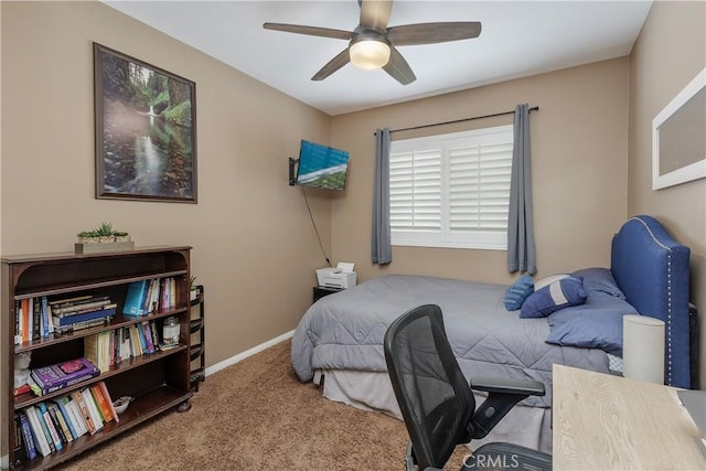 1709 Duncan Way, Corona, CA 92881 - bedroom with carpet, a ceiling fan, and baseboards