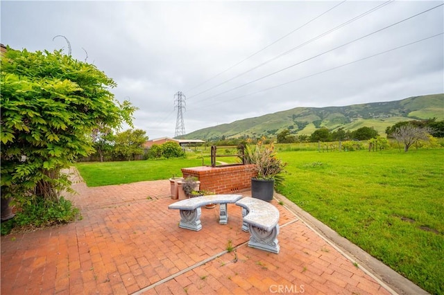 3876 Orcutt Rd, San Luis Obispo, CA 93401 - view of patio / terrace featuring a mountain view