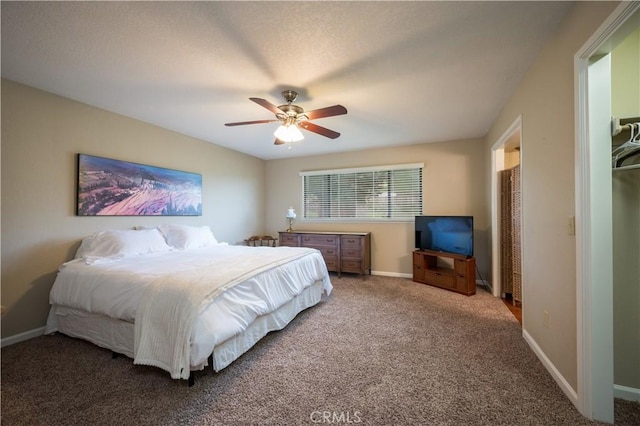 3876 Orcutt Rd, San Luis Obispo, CA 93401 - carpeted bedroom with baseboards and ceiling fan