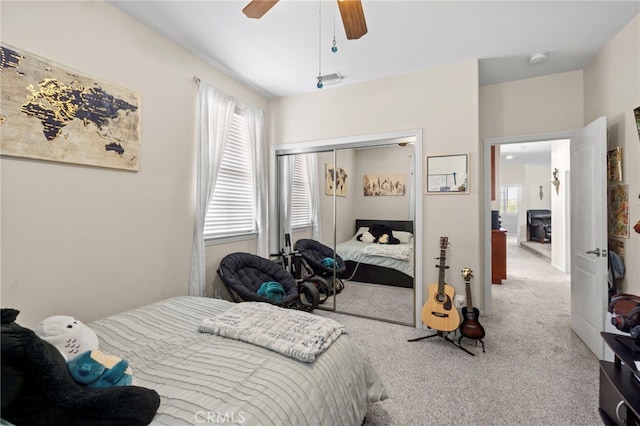 27781 Country Lane Rd, Laguna Niguel, CA 92677 - carpeted bedroom with a closet and a ceiling fan