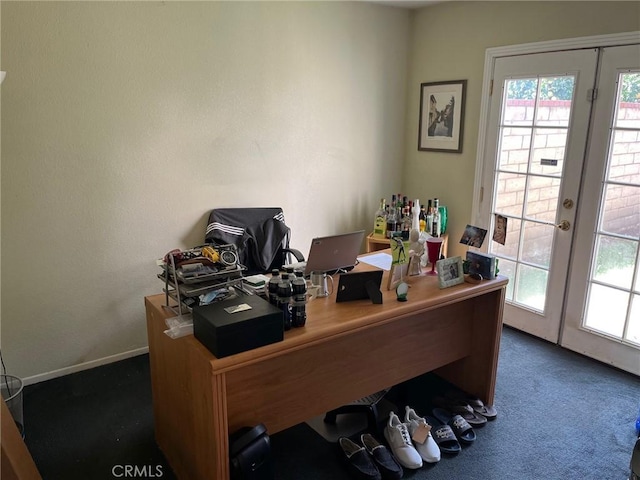22523 Enadia Way, West Hills, CA 91307 - carpeted home office featuring healthy amount of natural light and french doors