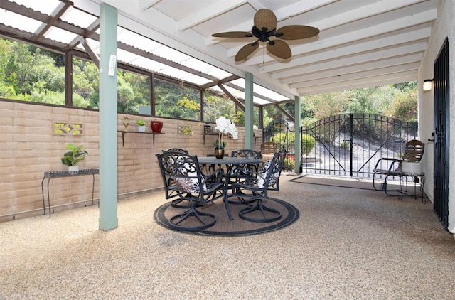 4402 Shearwater Way, Oceanside, CA 92057 - view of patio featuring a ceiling fan and outdoor dining space