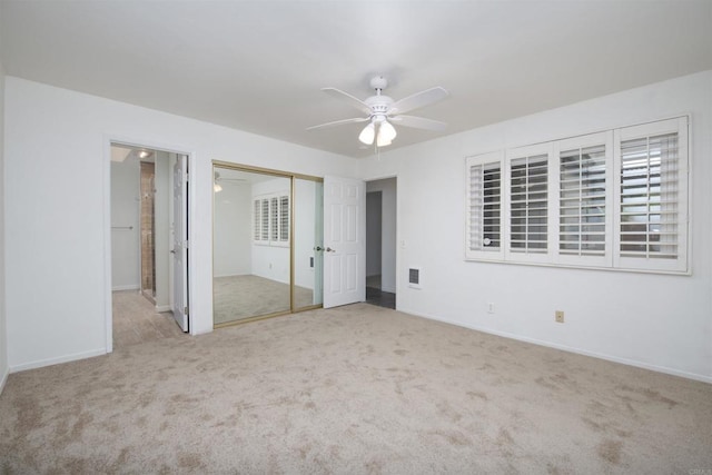 4402 Shearwater Way, Oceanside, CA 92057 - unfurnished bedroom with carpet floors, baseboards, a closet, and ceiling fan