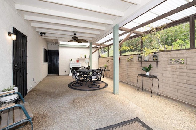 4402 Shearwater Way, Oceanside, CA 92057 - view of patio featuring outdoor dining area and a ceiling fan