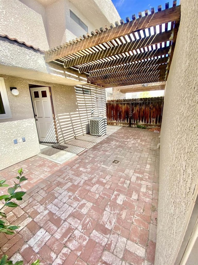 34354 Laura Way, Rancho Mirage, CA 92270 - view of patio / terrace with a pergola and fence
