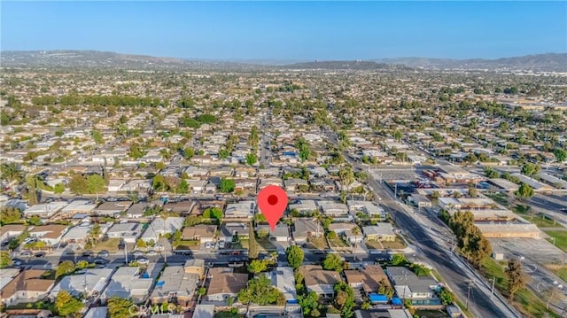 1220 Big Dalton Ave, La Puente, CA 91746 - aerial overview of property's location with nearby suburban area and mountains