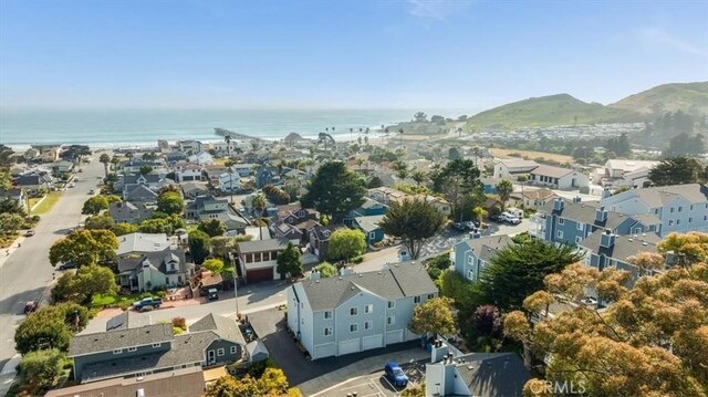 150 Cypress Ave Unit 28, Cayucos, CA 93430 - aerial view of property's location featuring nearby suburban area and a water and mountain view