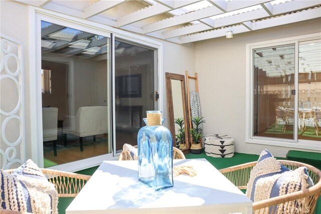 3844 W 181st St, Torrance, CA 90504 - view of patio / terrace with outdoor dining space and a pergola