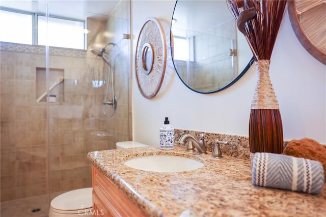 3844 W 181st St, Torrance, CA 90504 - full bath featuring toilet, healthy amount of natural light, a stall shower, and vanity
