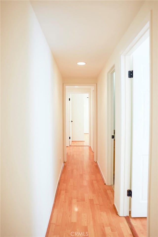 3844 W 181st St, Torrance, CA 90504 - hall featuring light wood finished floors, recessed lighting, and baseboards