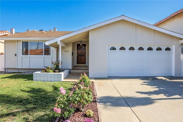 3844 W 181st St, Torrance, CA 90504 - ranch-style house featuring a garage, concrete driveway, and a front yard