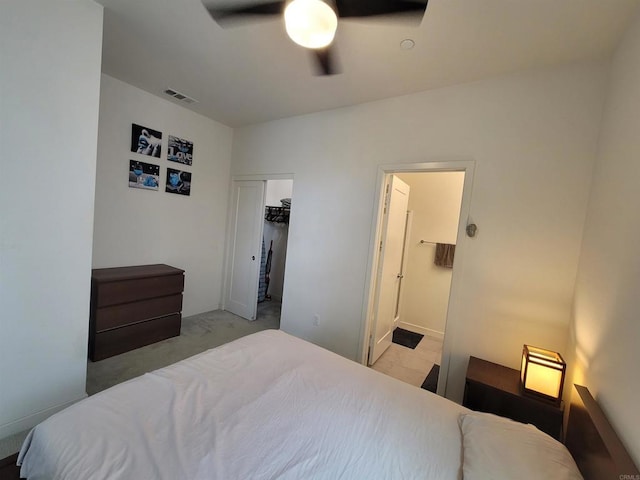 2072 Tango Loop Unit 2, Chula Vista, CA 91915 - bedroom featuring ensuite bathroom, light colored carpet, ceiling fan, and a closet
