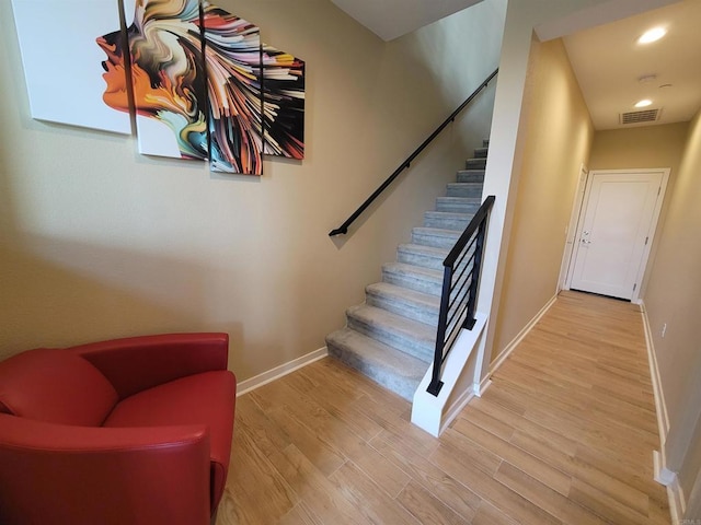2072 Tango Loop Unit 2, Chula Vista, CA 91915 - staircase featuring wood finished floors and recessed lighting