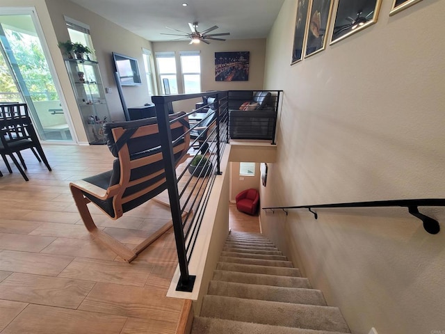 2072 Tango Loop Unit 2, Chula Vista, CA 91915 - staircase with ceiling fan