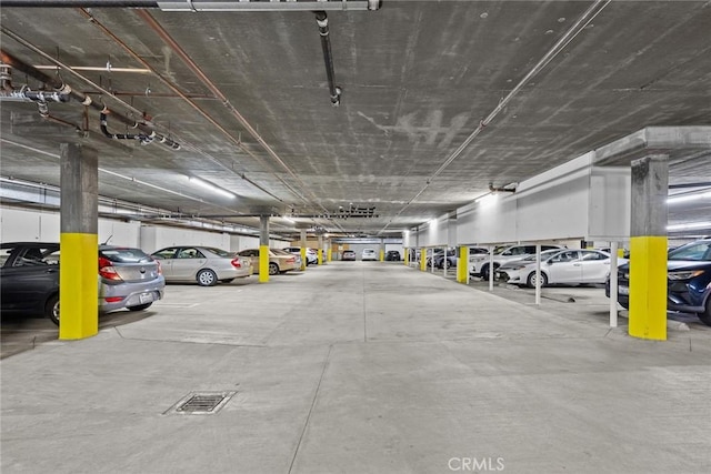 view of parking garage