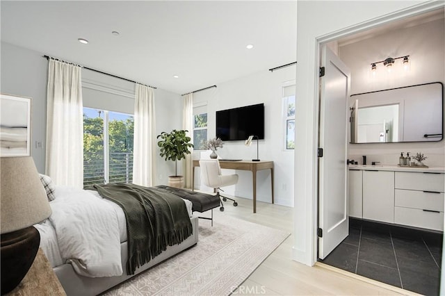 2202 Thurman Ave, Los Angeles, CA 90016 - bedroom with recessed lighting and wood finished floors