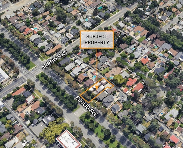 581 N Euclid Ave, Upland, CA 91786 - aerial map of property and surrounding area