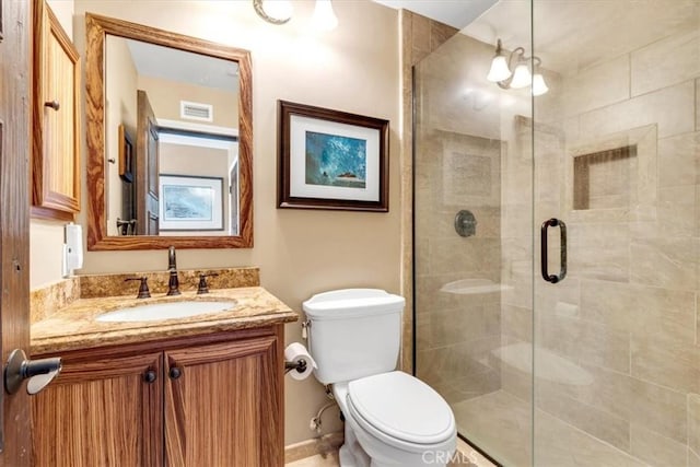 33441 N Spinnaker Dr N, Dana Point, CA 92629 - bathroom with a stall shower, toilet, and vanity
