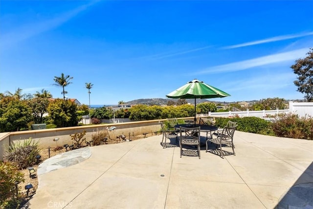 33441 N Spinnaker Dr N, Dana Point, CA 92629 - view of patio with a fenced backyard and outdoor dining area