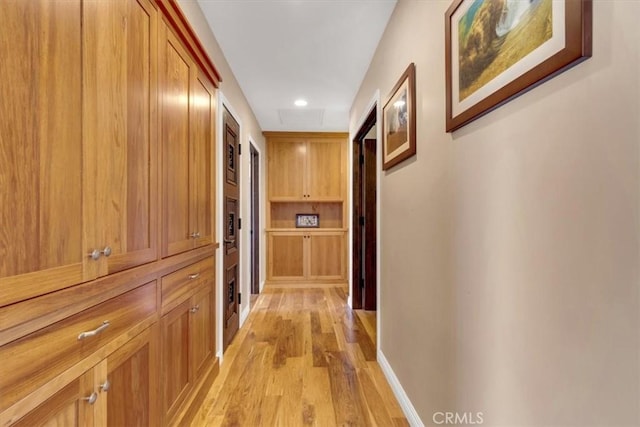33441 N Spinnaker Dr N, Dana Point, CA 92629 - hall with light wood-style floors, recessed lighting, and baseboards