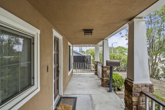 view of patio / terrace with a porch