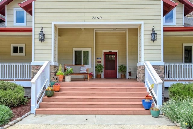 7550 Mary Hall Rd, Arroyo Grande, CA 93420 - property entrance featuring covered porch and stone siding