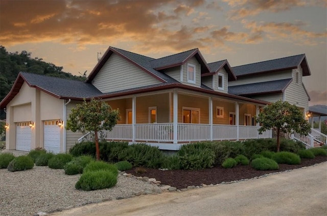 7550 Mary Hall Rd, Arroyo Grande, CA 93420 - view of front of house featuring covered porch and an attached garage