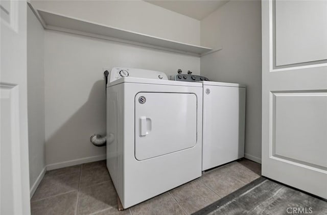 21981 Rimhurst Dr Unit 154, Lake Forest, CA 92630 - laundry room featuring independent washer and dryer, tile patterned floors, and baseboards