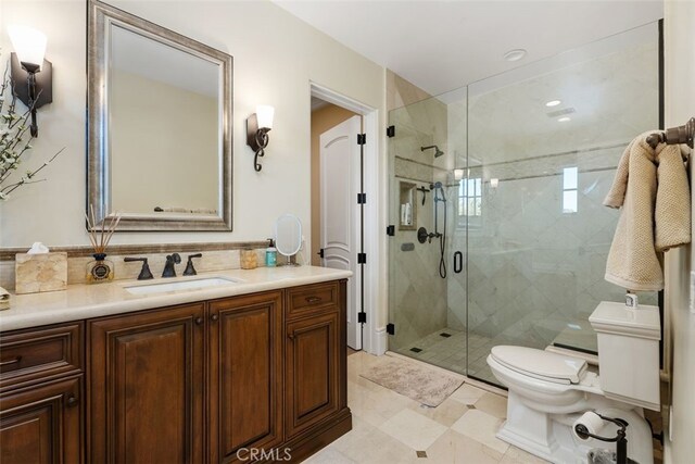 35 Shoreline Dr, Dana Point, CA 92629 - full bath with toilet, vanity, and a shower stall