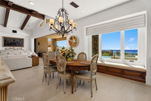 35 Shoreline Dr, Dana Point, CA 92629 - dining space with a chandelier, healthy amount of natural light, and recessed lighting