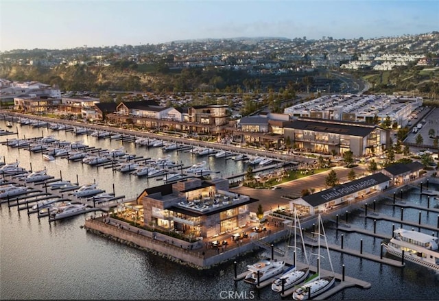 35 Shoreline Dr, Dana Point, CA 92629 - bird's eye view of a marina and a nearby body of water