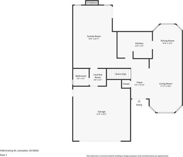1536 Granicy Dr, Lancaster, CA 93535 - home floor plan