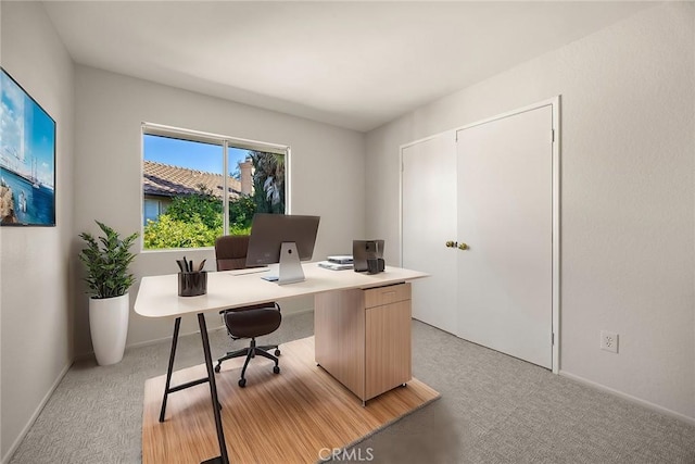 13639 Meadow Crest Dr, Chino Hills, CA 91709 - office area featuring light carpet and baseboards