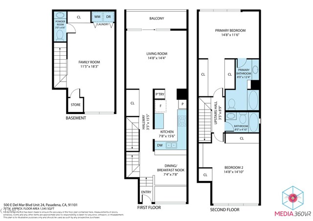 500 E Del Mar Blvd Unit 24, Pasadena, CA 91101 - property floor plan