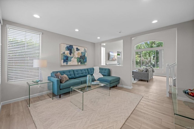7794 Paseo La Jolla, Carlsbad, CA 92009 - living area with wood finished floors, baseboards, and recessed lighting