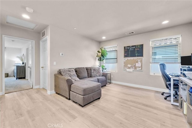 1952 Hazel Olson Ln, Colton, CA 92324 - office space with light wood finished floors, baseboards, and recessed lighting