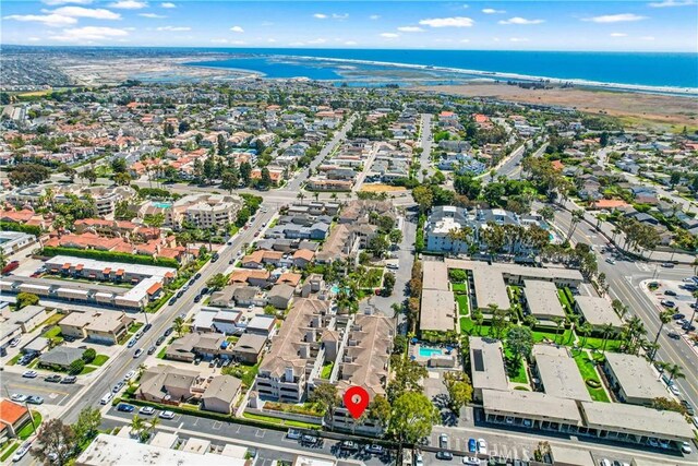 4591 Warner Ave Unit 105, Huntington Beach, CA 92649 - aerial view of property and surrounding area featuring a large body of water