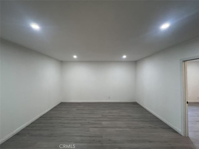 1754 Fortuna Ave, Landers, CA 92285 - below grade area featuring recessed lighting, wood finished floors, and baseboards