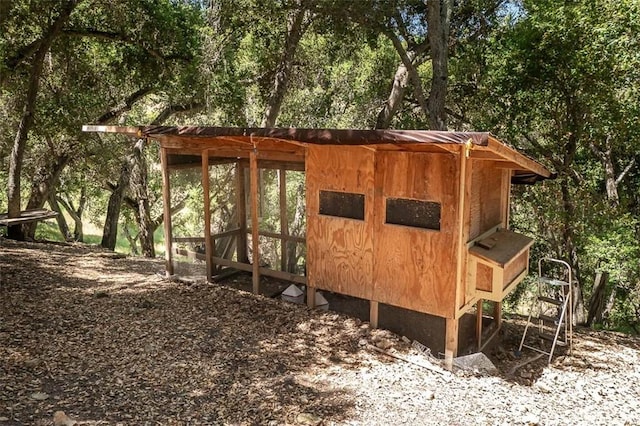 view of poultry coop