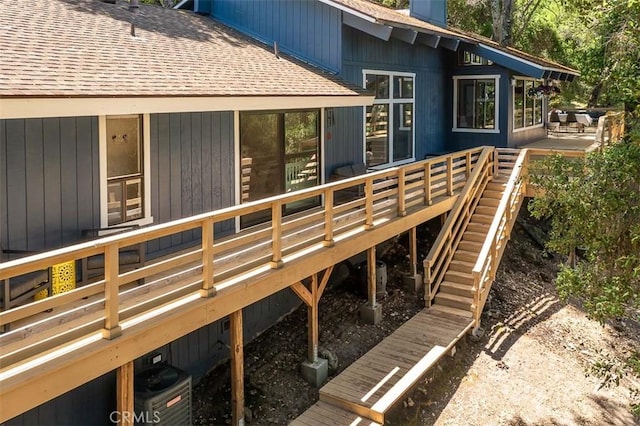 deck with stairway