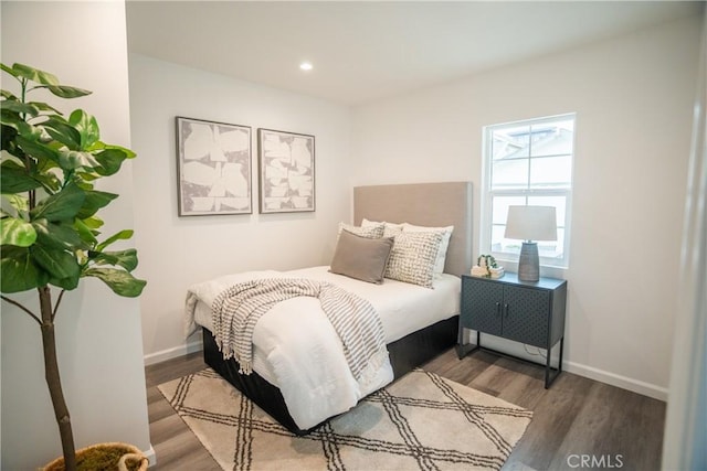 4110 E Vermont St, Long Beach, CA 90814 - bedroom featuring wood finished floors, baseboards, and recessed lighting