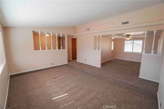14410 Navajo Rd, Apple Valley, CA 92307 - carpeted spare room featuring ceiling fan, a textured ceiling, and baseboards