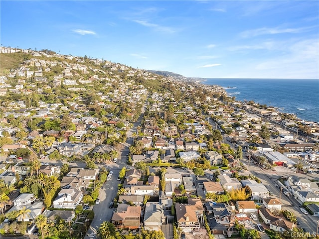 1651 Catalina, Laguna Beach, CA 92651 - aerial view of property and surrounding area featuring nearby suburban area and a nearby body of water
