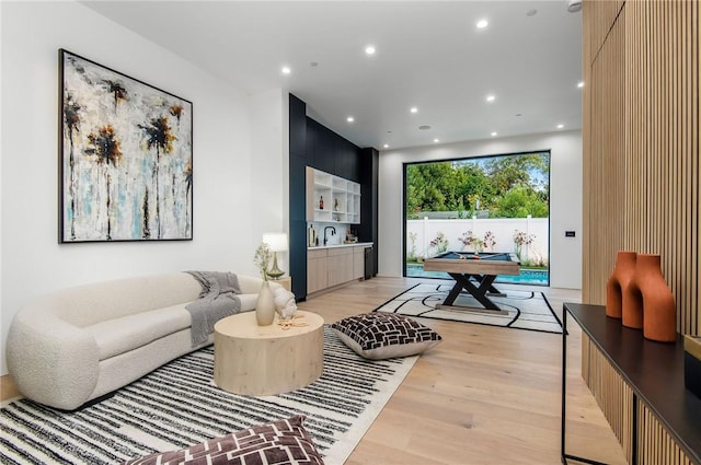 5132 Lindley Ave, Encino, CA 91316 - living area featuring recessed lighting and light wood finished floors