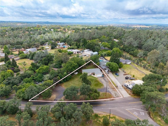 2880 Foothill Blvd, Oroville, CA 95966 - aerial overview of property's location featuring property parcel outlined and a forest