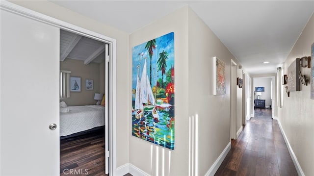 402 E Oceanfront, Newport Beach, CA 92661 - hall with dark wood finished floors, baseboards, and recessed lighting