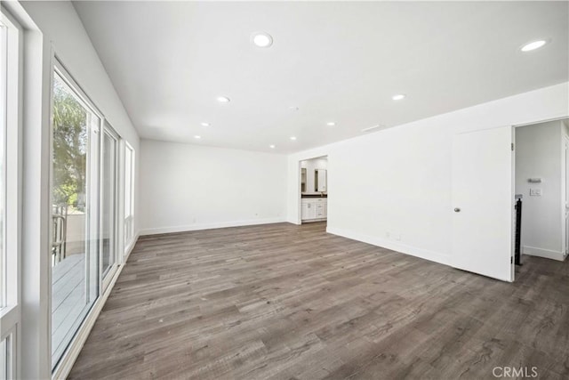 22713 Islamare, Lake Forest, CA 92630 - empty room with recessed lighting, wood finished floors, and baseboards