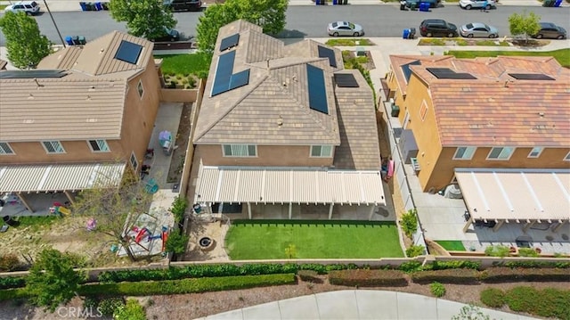 aerial perspective of suburban area